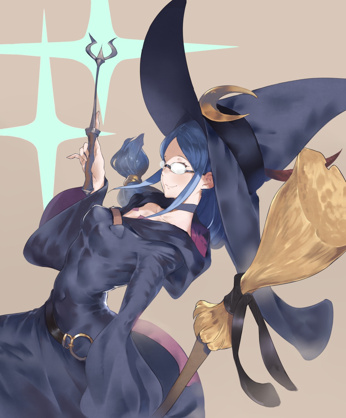 dress, little_witch_academia, megane, tokopi, ursula_(little_witch_academia), witch