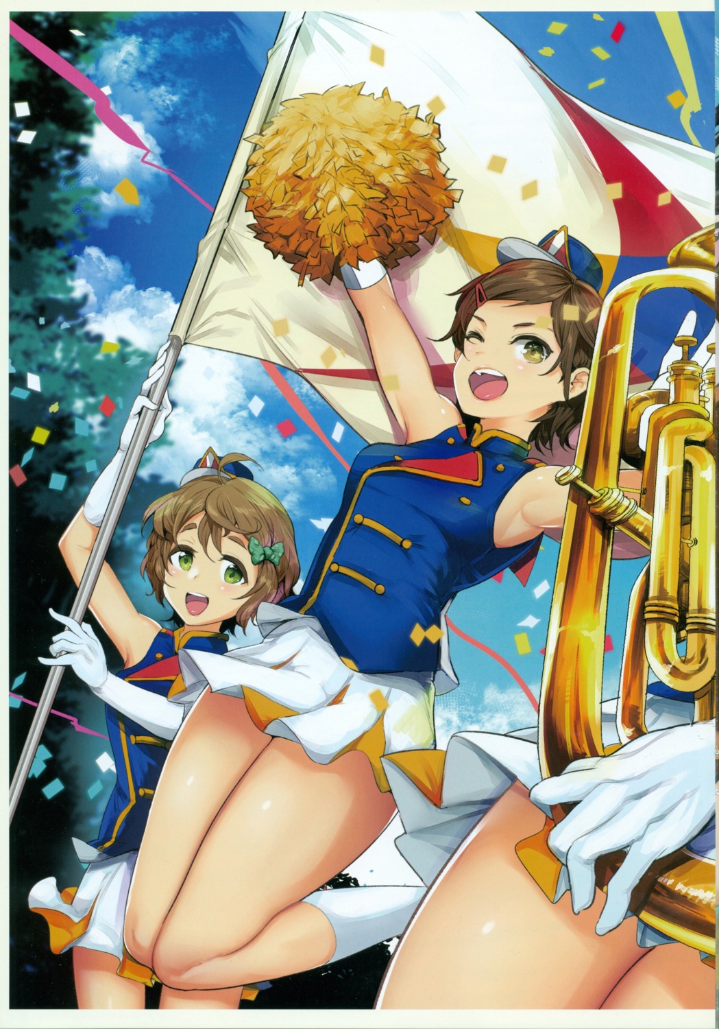 cheerleader, hibike!_euphonium, katou_hazuki_(hibike!_euphonium), kawashima_sapphire, nakasone_haiji, screening