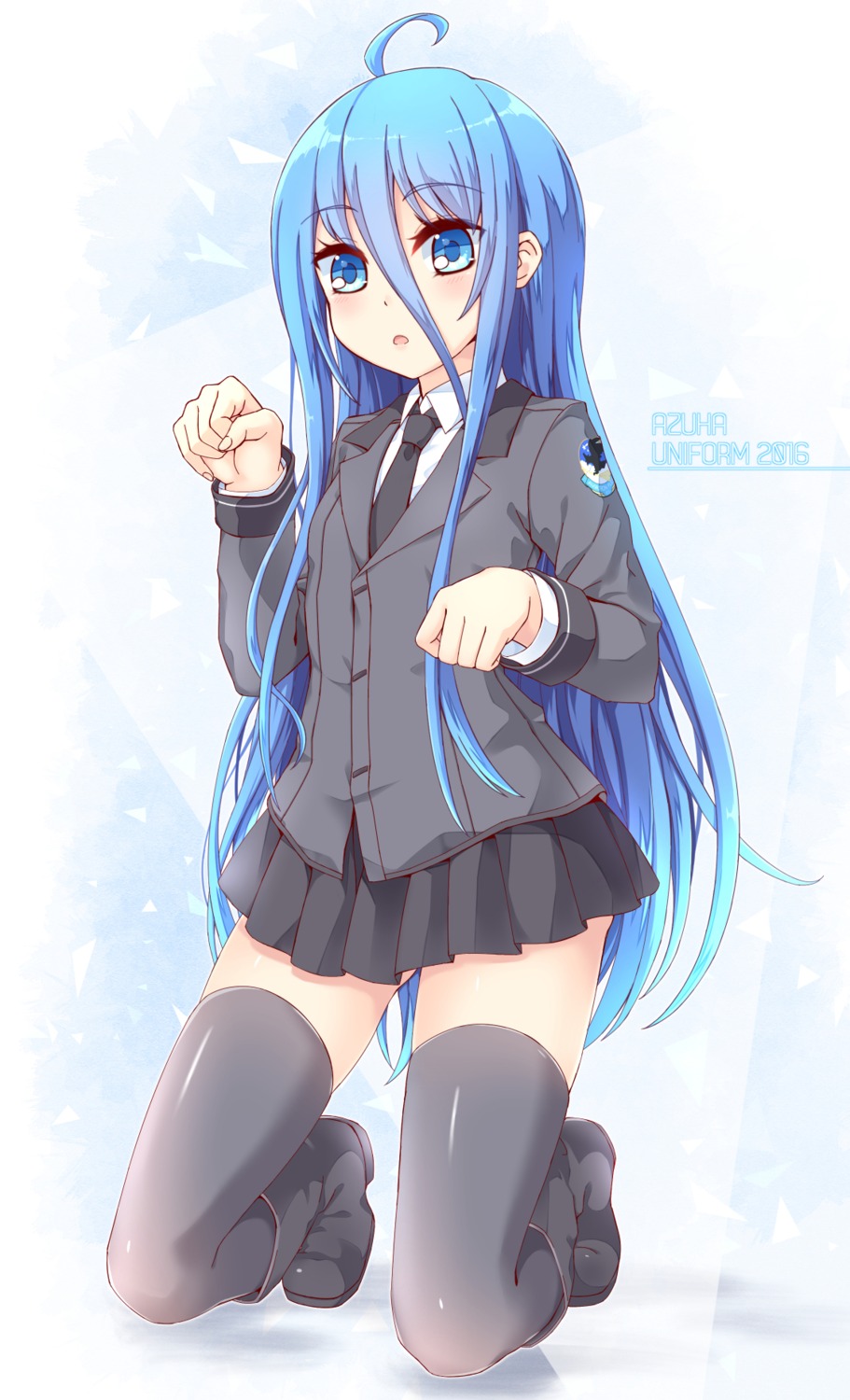 fumika_(moeshin), seifuku, thighhighs