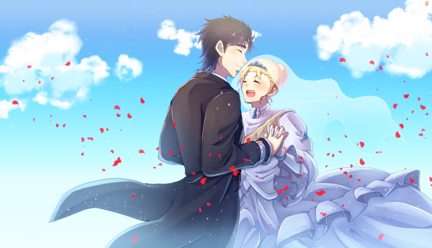 dress, erina_pendleton, jojo_no_kimyou_na_bouken, jojo_no_kimyou_na_bouken_part_1:_phantom_blood, jonathan_joestar, tagme, wedding_dress