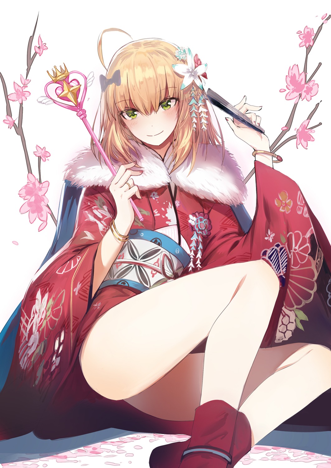 artoria_pendragon_(fate), clare_(543), fate/grand_order, kimono