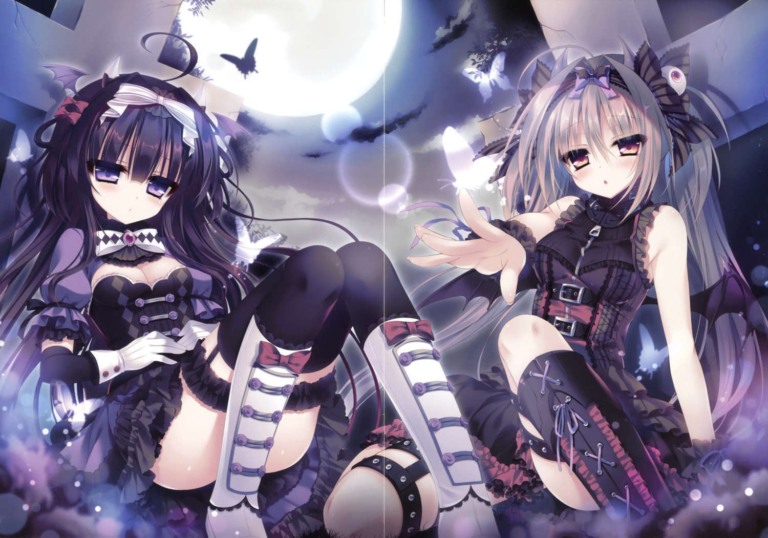 cleavage, dress, fixme, gap, garter, horns, lolita_fashion, rubi-sama