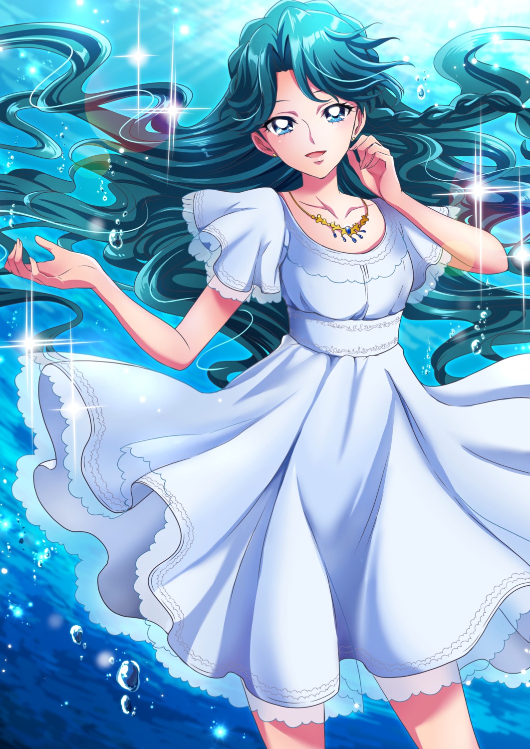 dress, go!_princess_precure, kaidou_minami, precure, see_through, sharumon