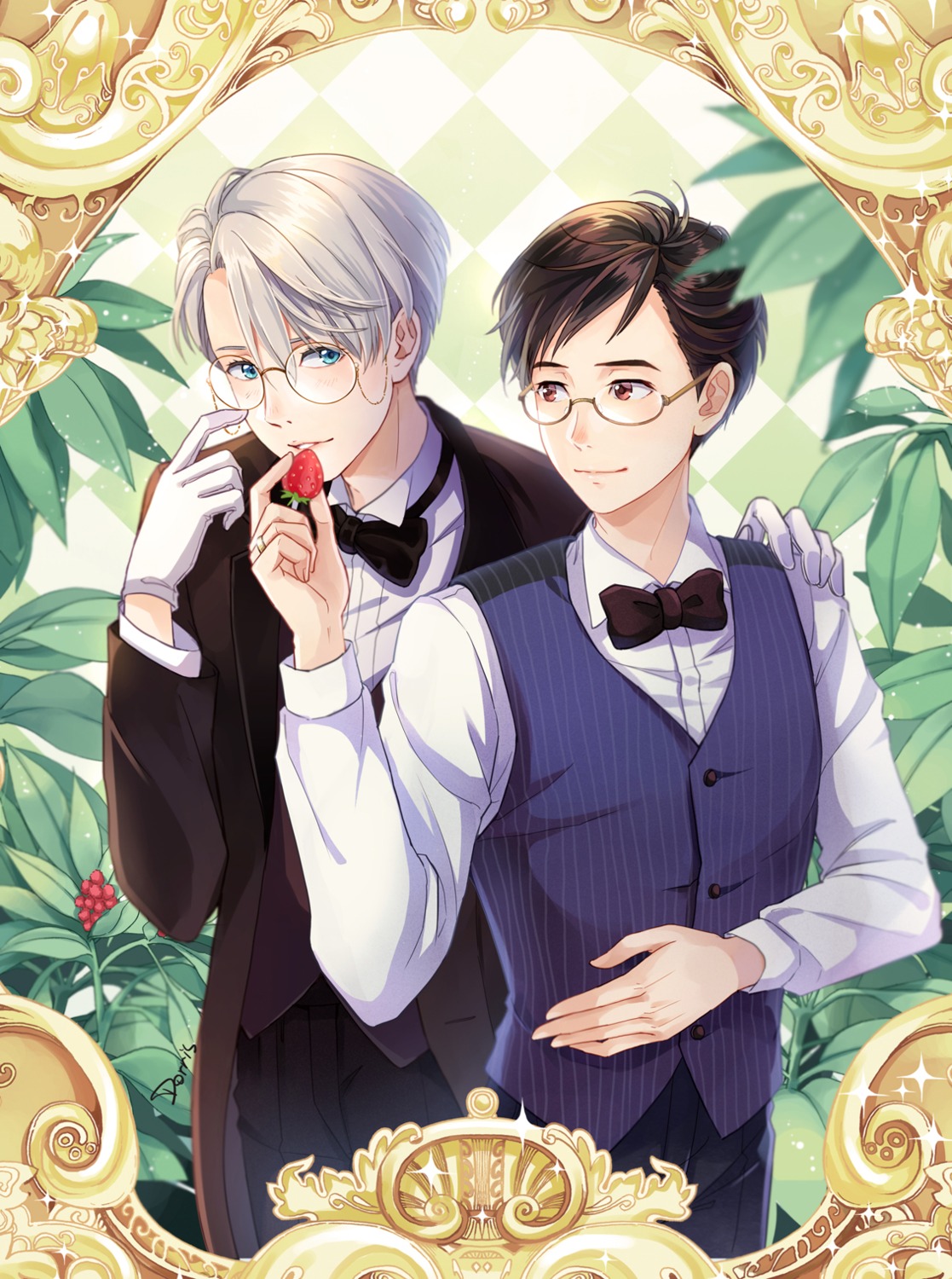 dorris, katsuki_yuuri, male, megane, victor_nikiforov, yuri!!!_on_ice