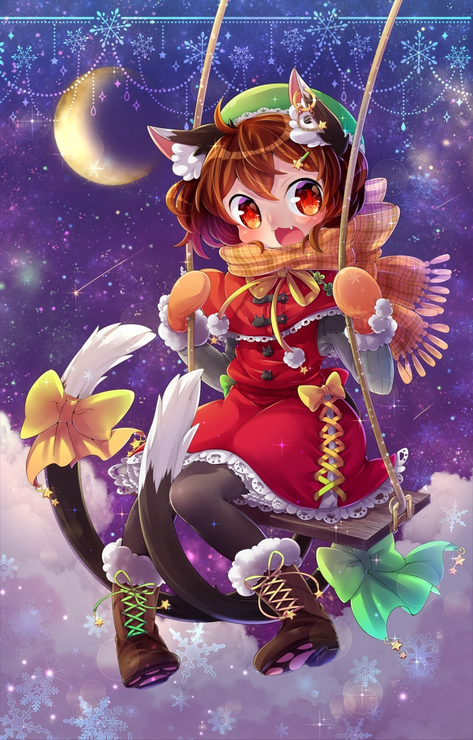 animal_ears, chen, ibaraki_natou, nekomimi, pantyhose, tail, touhou