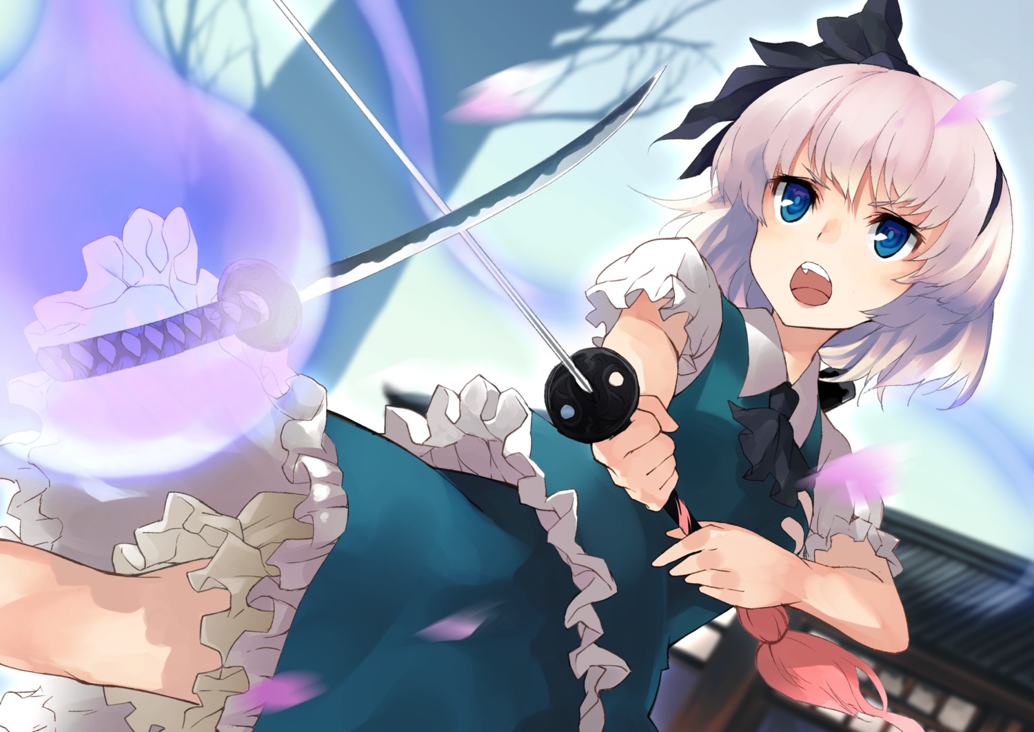 bloomers, konpaku_youmu, nuqura, sword, touhou