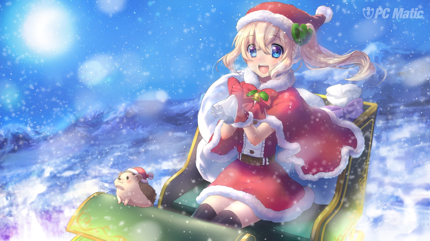 akai_acuo, christmas, dress, pc_matic, thighhighs, wallpaper