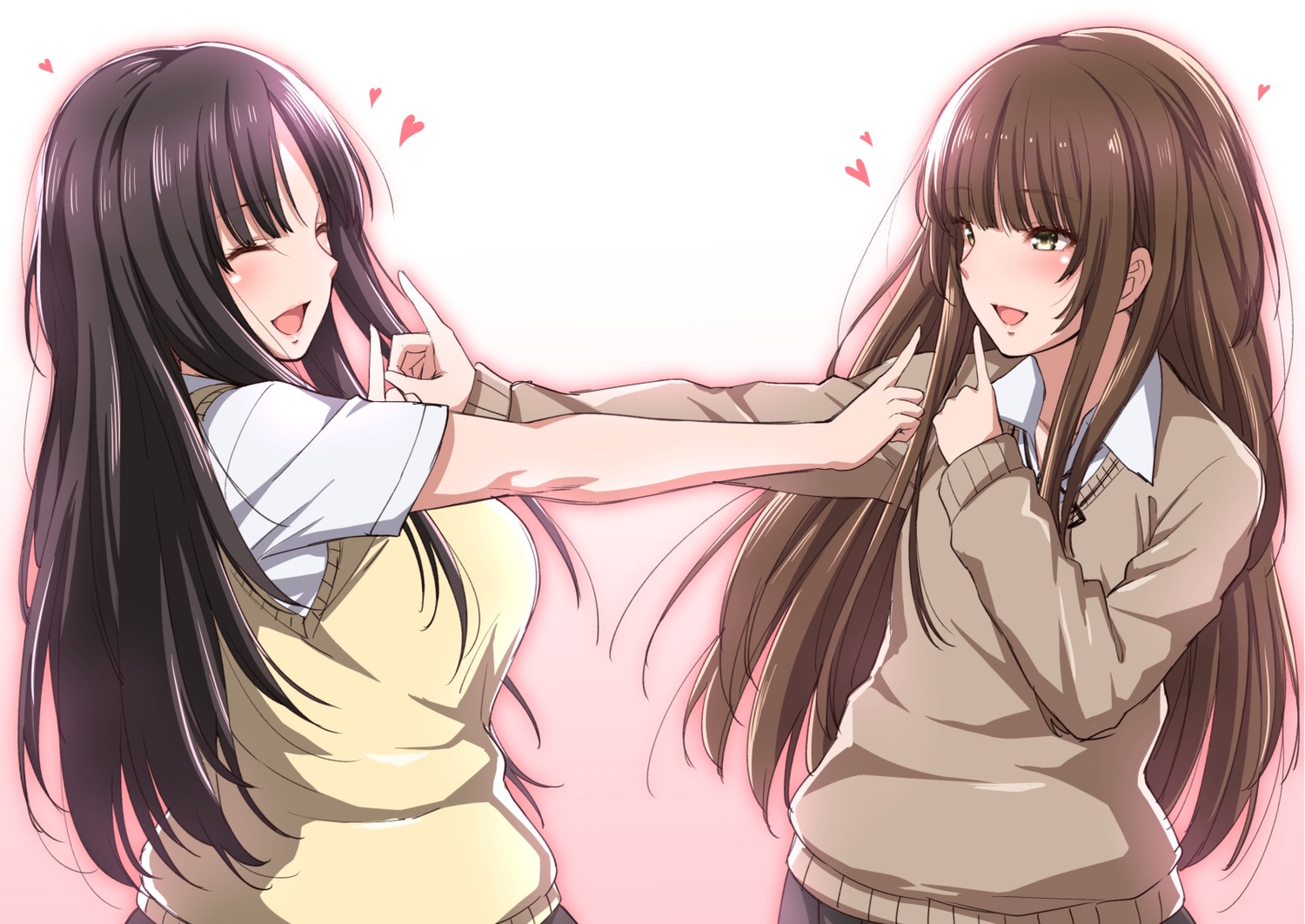 amagami, crossover, kamizaki_makoto, kamizaki_risa, seifuku, seiren, sweater, syouji2