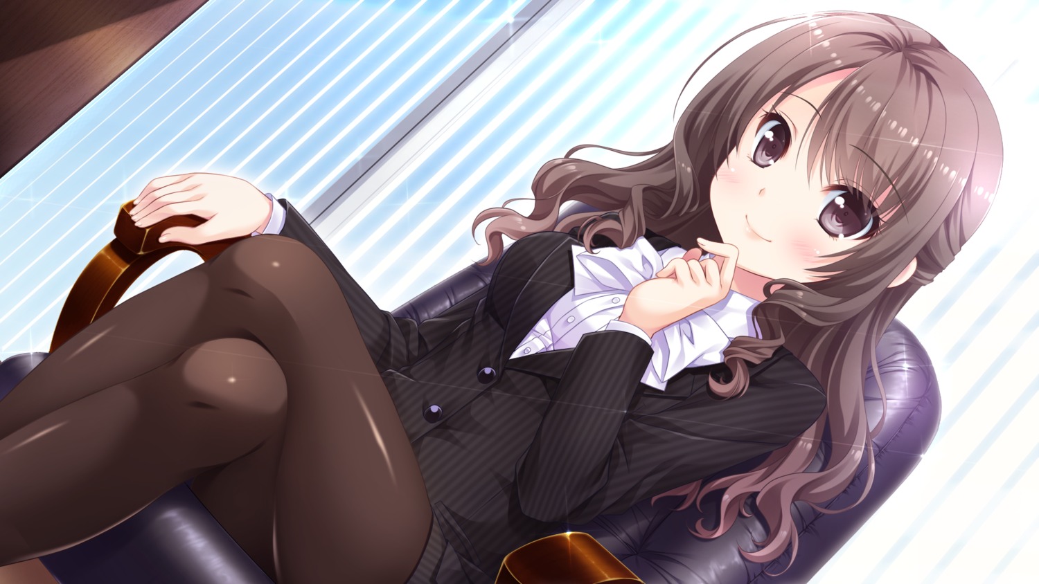 business_suit, game_cg, hatsukoi_sankaime, hikami_yurino, narumi_yuu, pantyhose, windmill