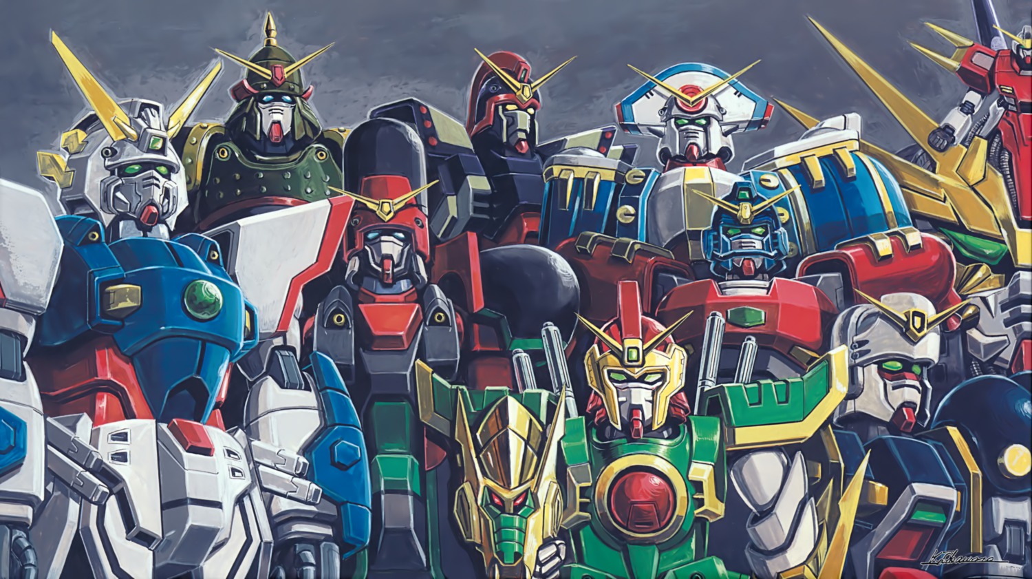 g_gundam, gundam, mecha, okawara_kunio