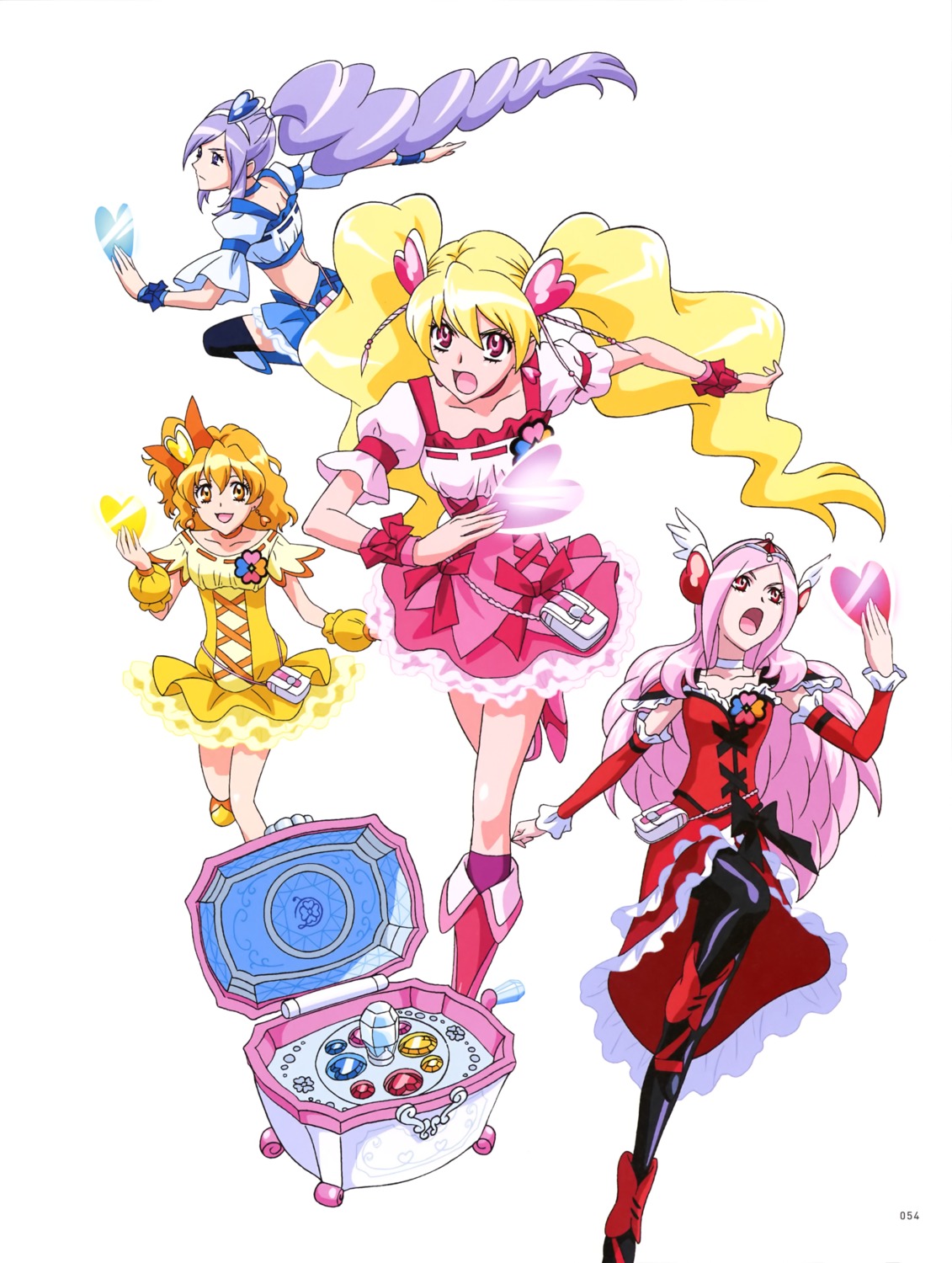 aono_miki, dress, fresh_precure!, higashi_setsuna, momozono_love, pantyhose, precure, thighhighs