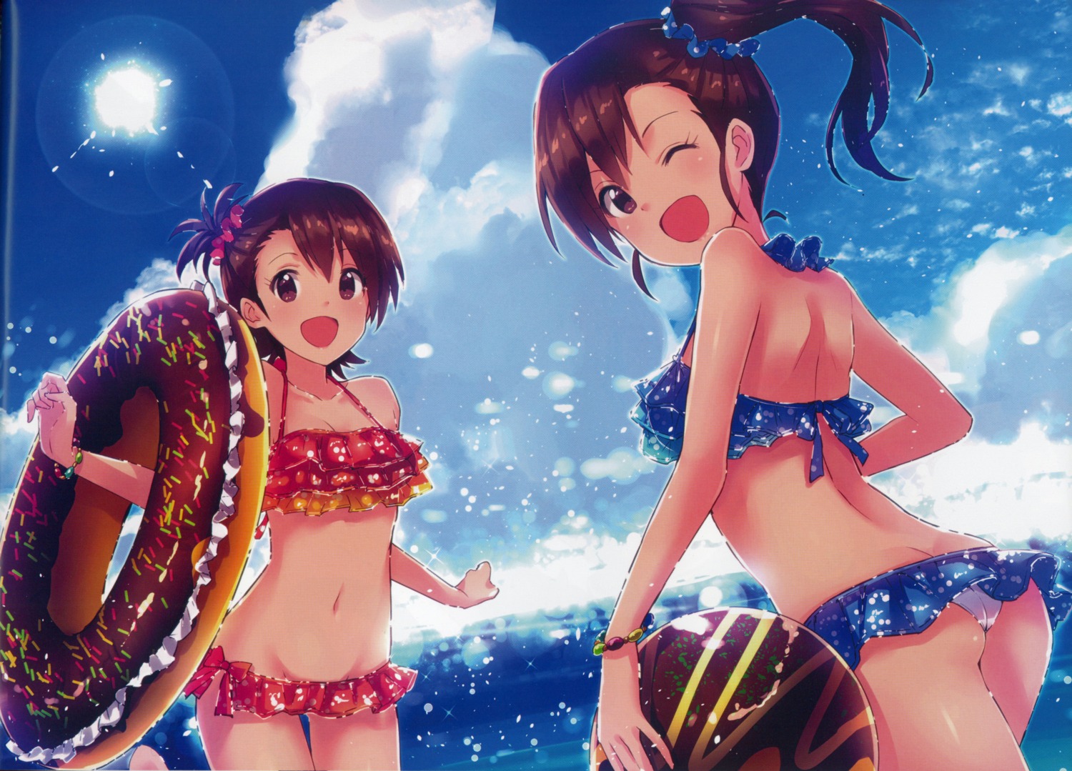 ass, bikini, cleavage, futami_ami, futami_mami, ima_(lm_ew), swimsuits, the_idolm@ster