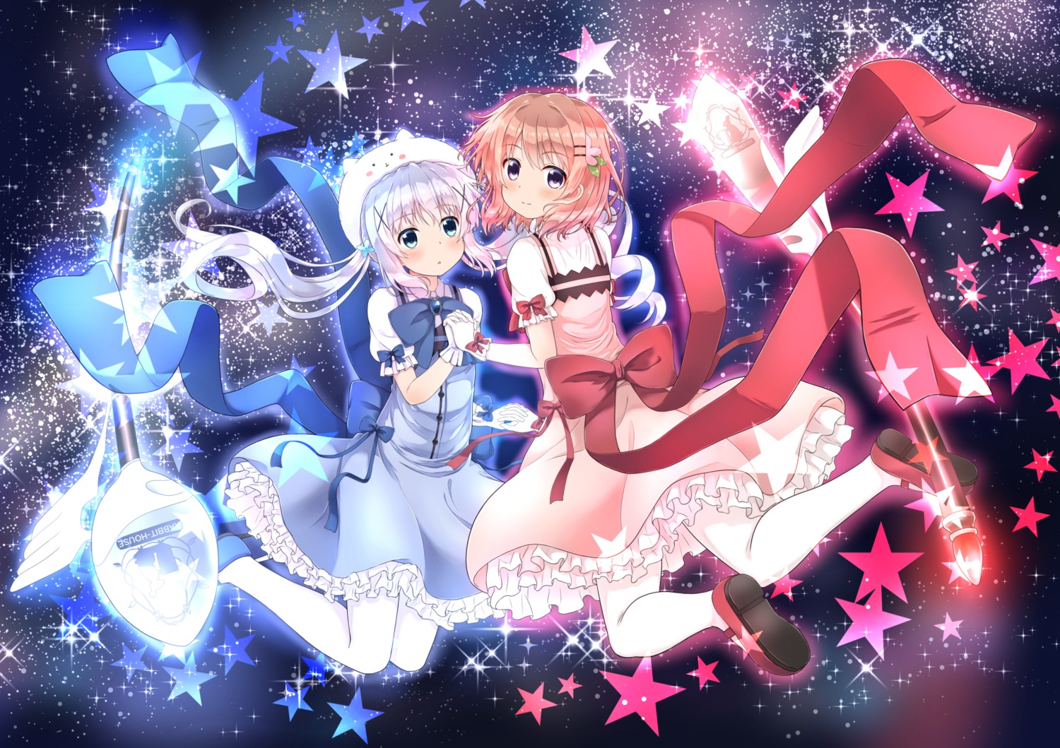 gochuumon_wa_usagi_desu_ka?, hoto_cocoa, kafuu_chino, pantyhose, tippy_(gochiusa), uneune, waitress