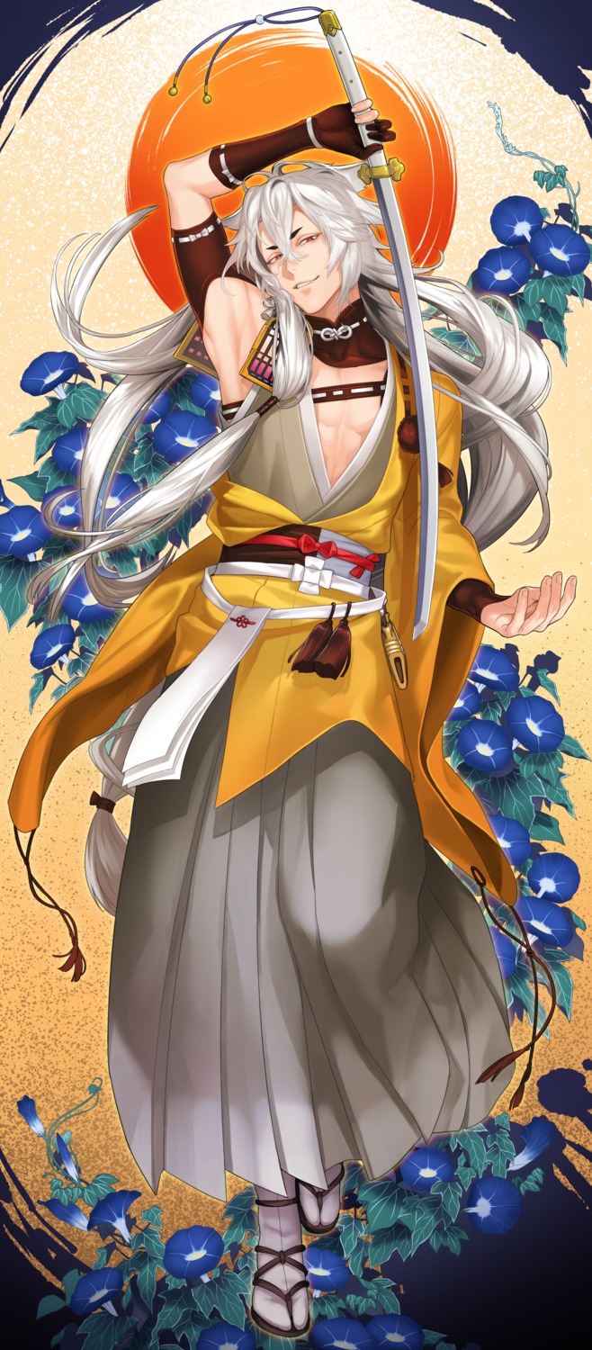 animal_ears, kogitsunemaru, male, sine, sword, touken_ranbu