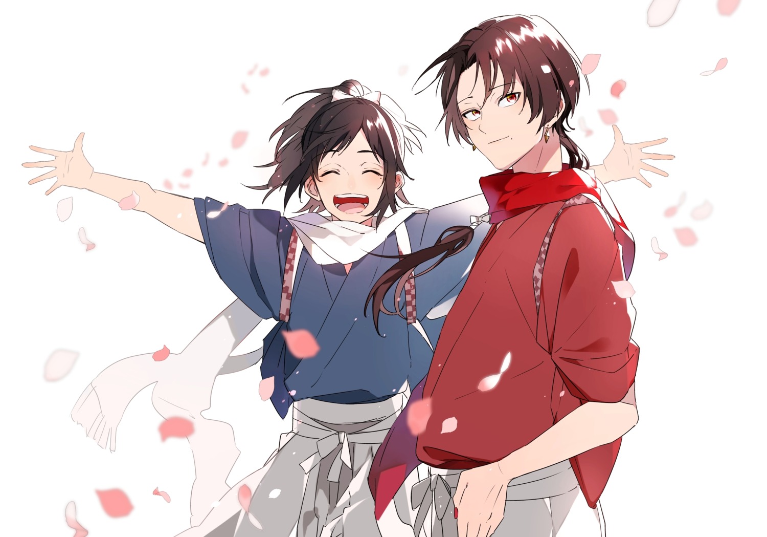 asian_clothes, kashuu_kiyomitsu, male, sando_(310_sand), touken_ranbu, yamatonokami_yasusada