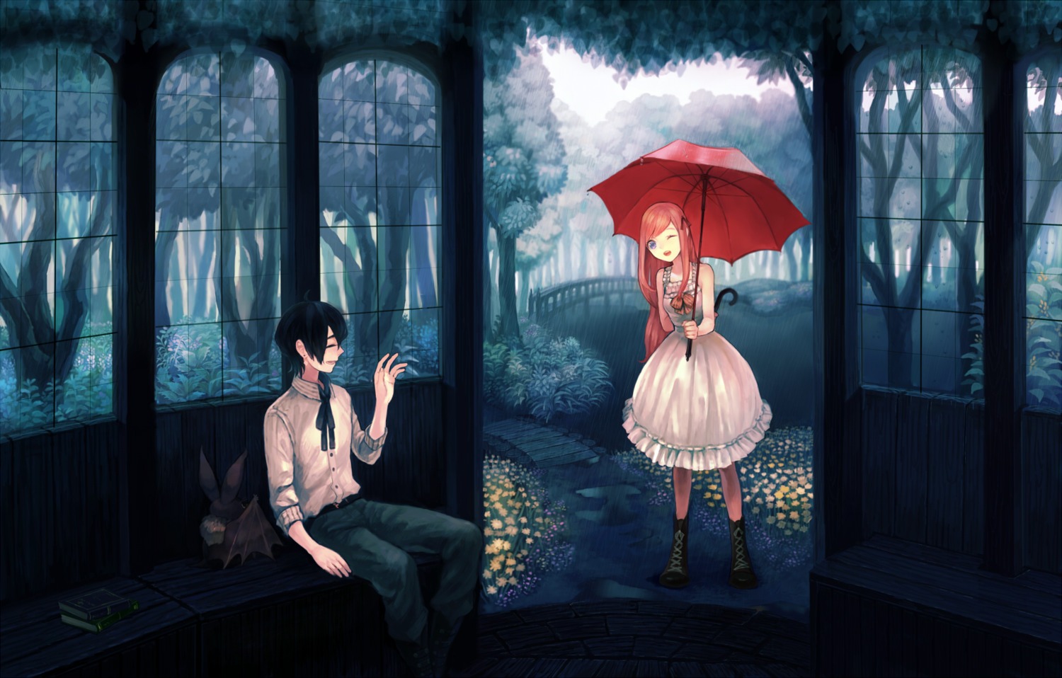 dress, mikebosi, umbrella