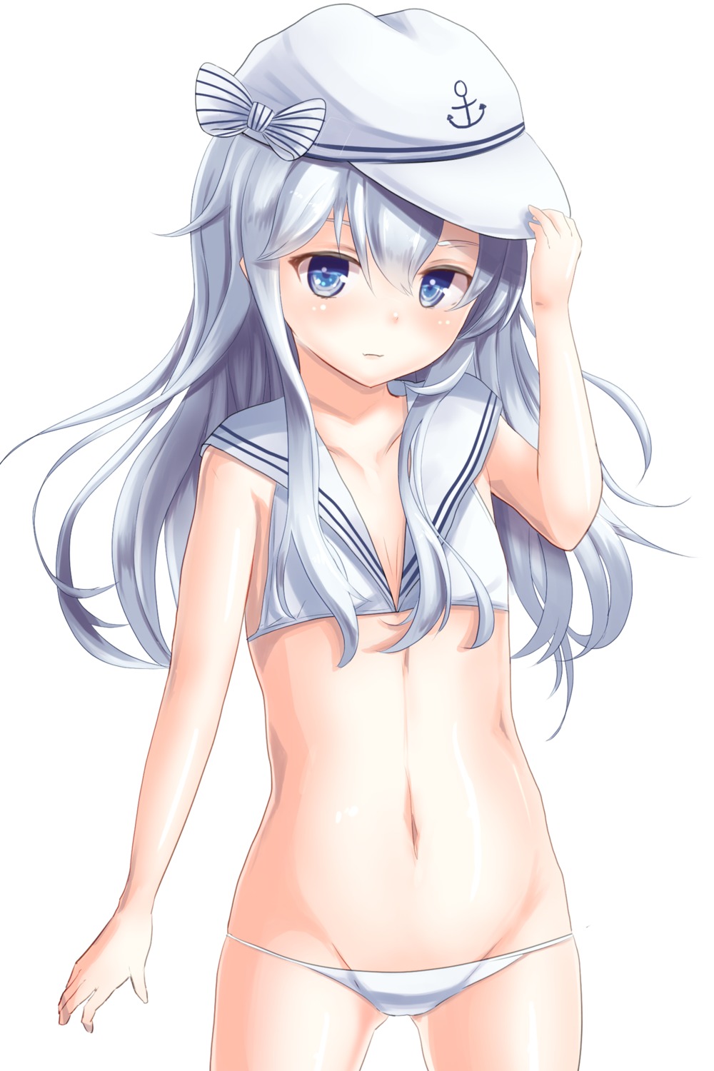 bikini, cleavage, hamalu, hibiki_(kancolle), kantai_collection, swimsuits