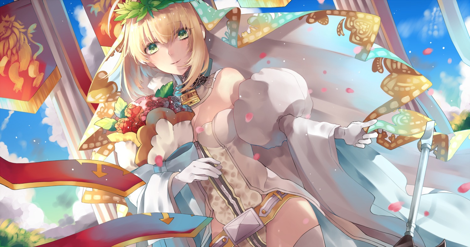 cleavage, fate/extra, fate/extra_ccc, fate/grand_order, fate/stay_night, ichinosenen, nero_claudius_(fate), sword