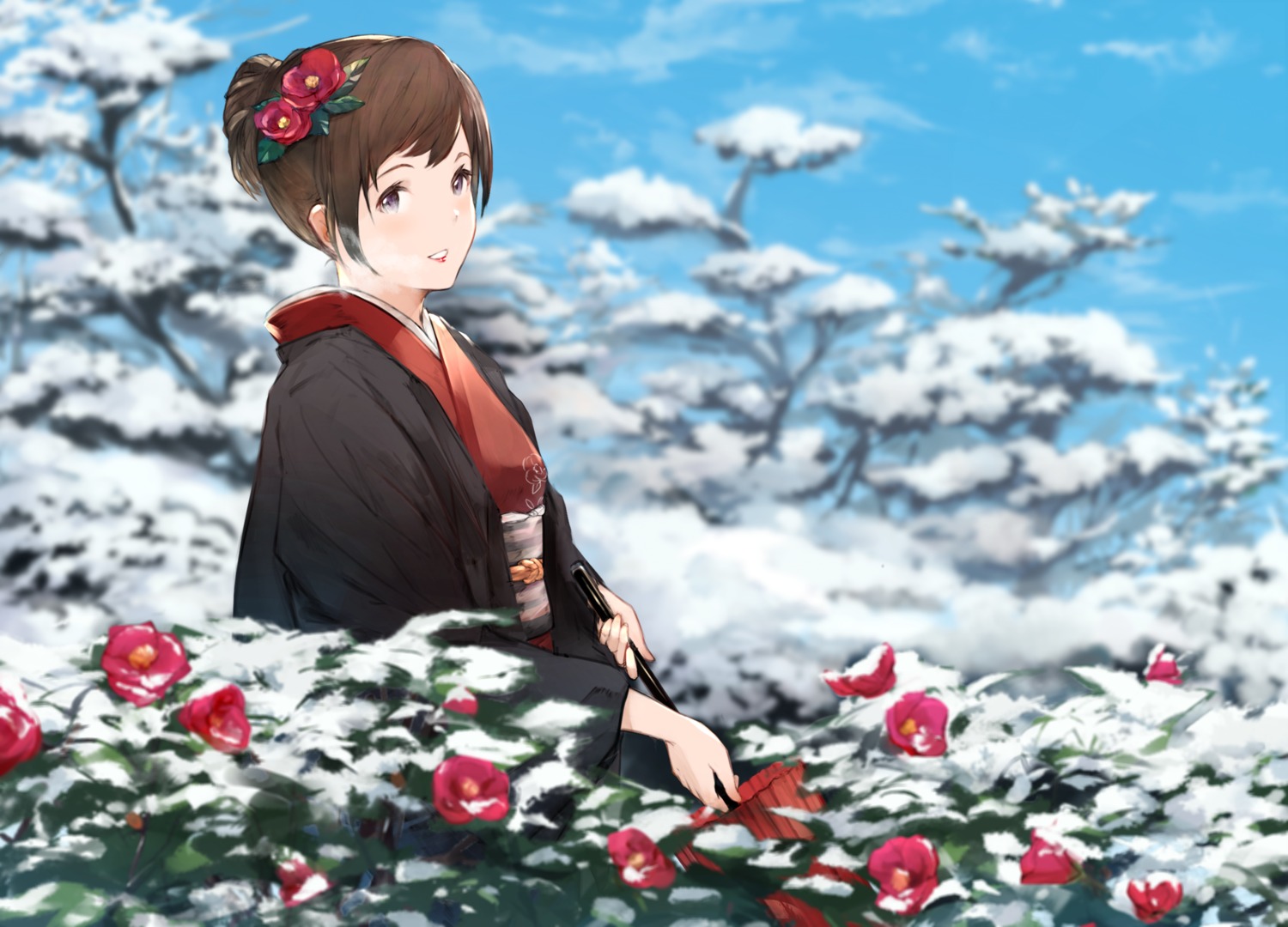 kimono, umbrella, yashigaras