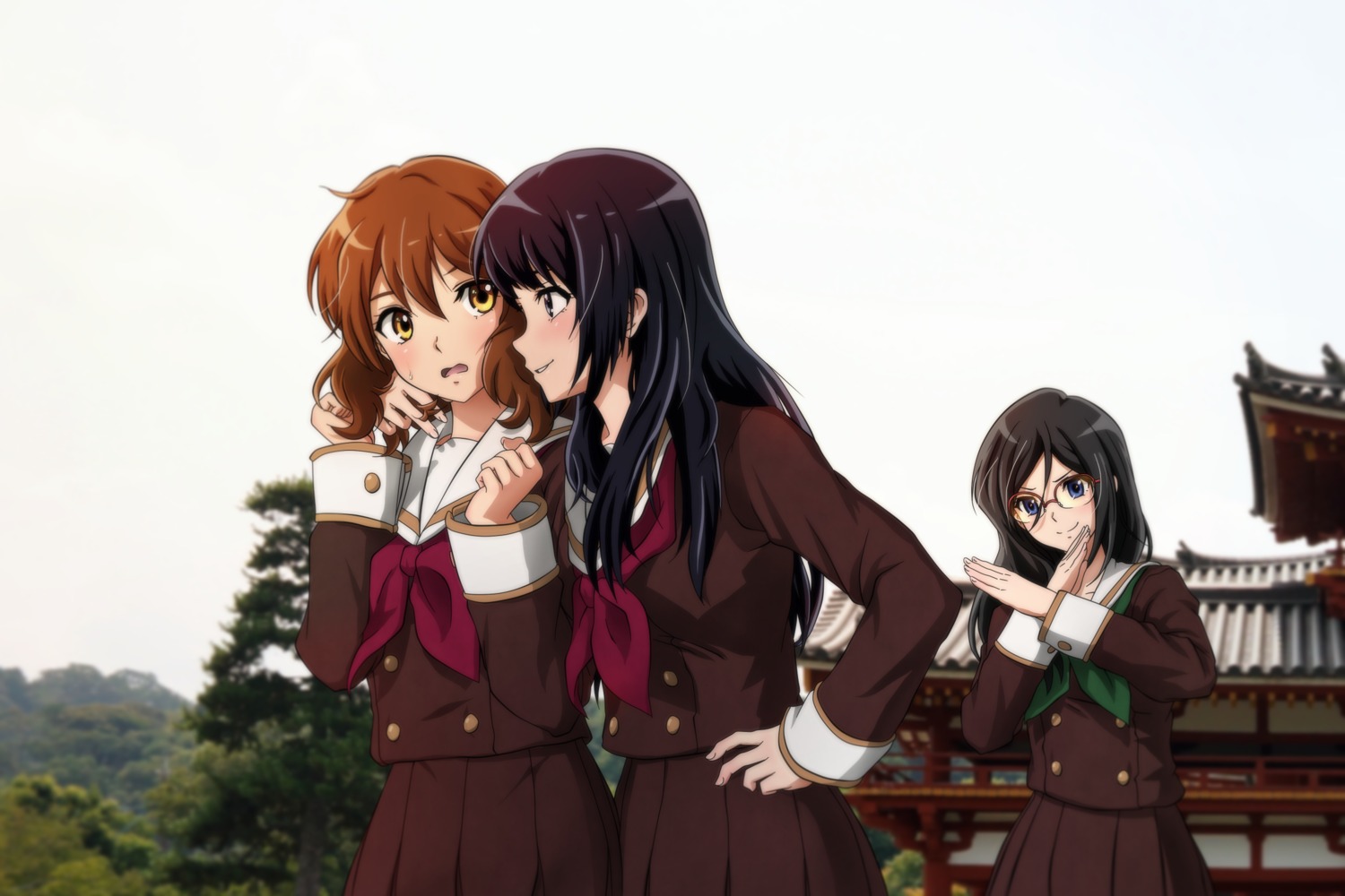 genya_(genya67), hibike!_euphonium, kousaka_reina, megane, oumae_kumiko, seifuku, tanaka_asuka
