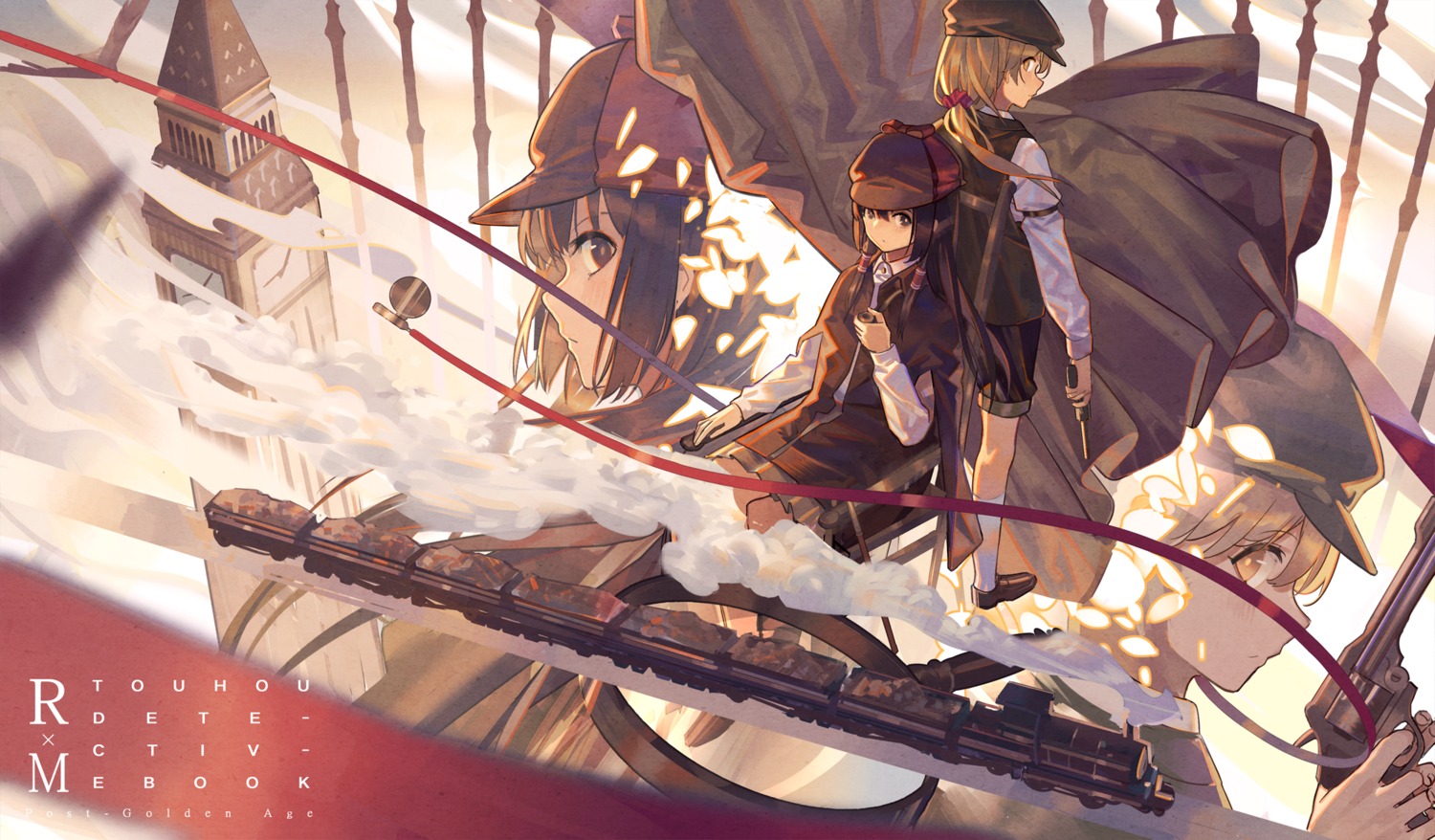gun, hakurei_reimu, kirisame_marisa, norizc, touhou