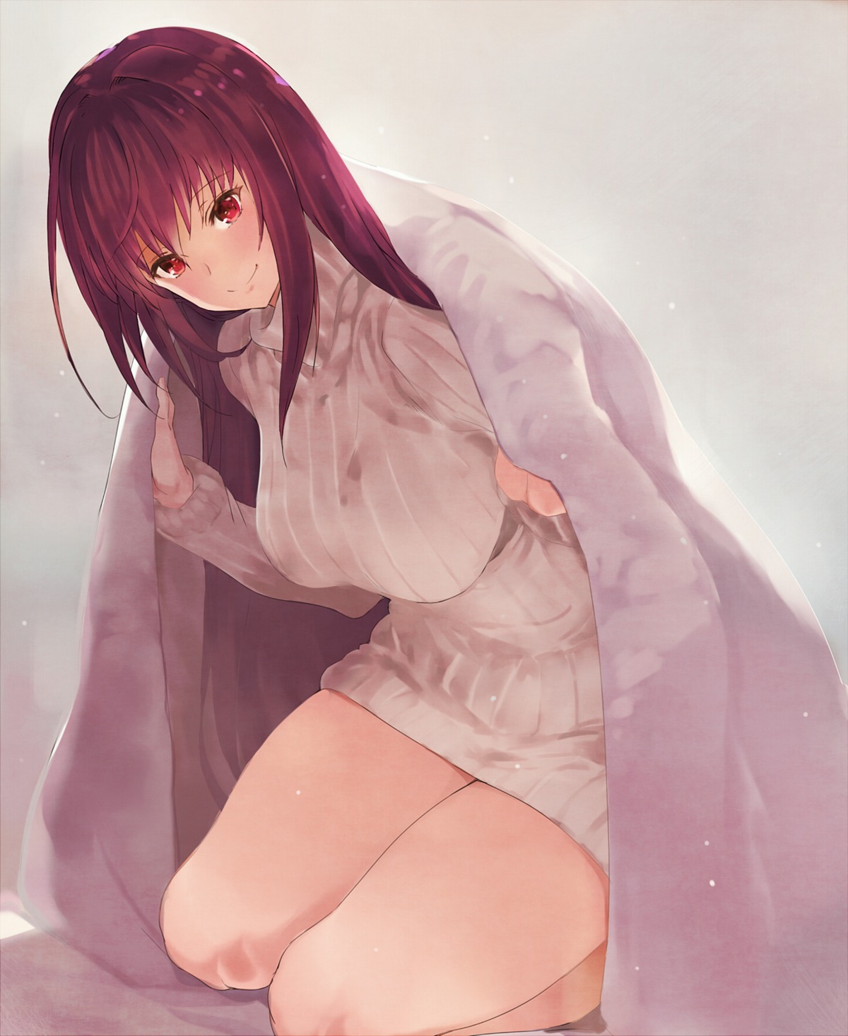 fate/grand_order, scathach_(fate), sweater, tokopi