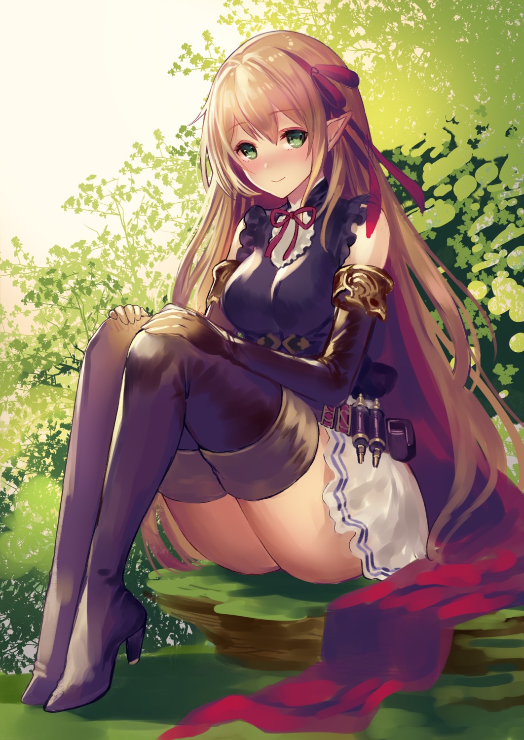 arisa_(shadowverse), heels, pointy_ears, shadowverse, terai_(teraimorimori), thighhighs
