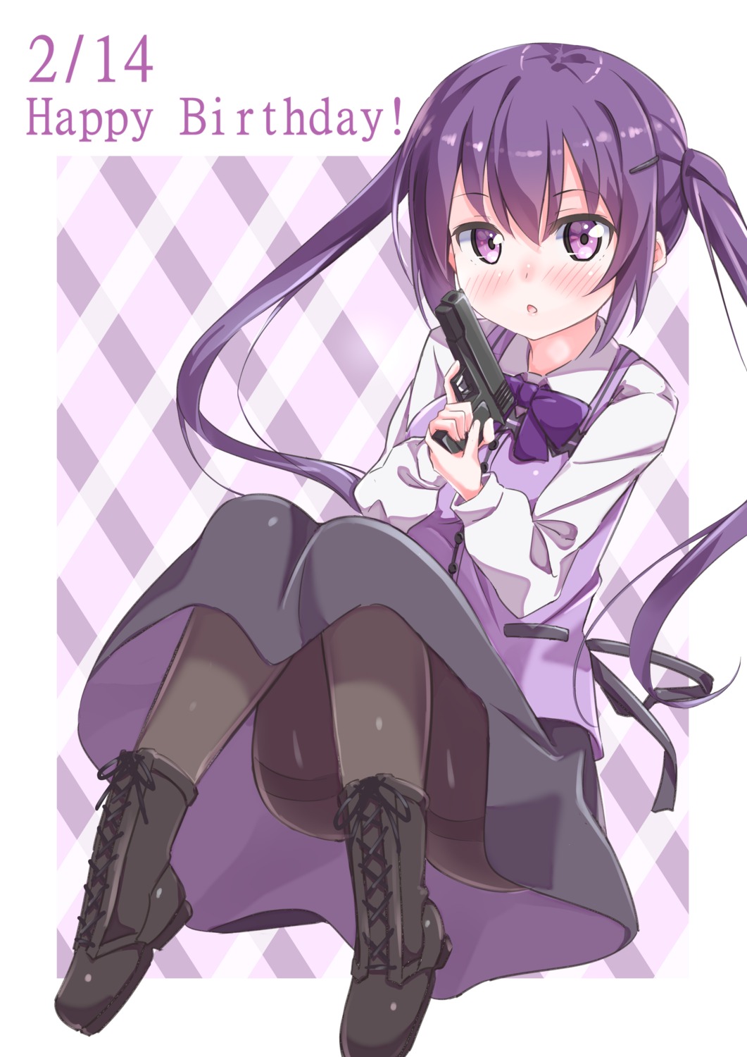 getou, gochuumon_wa_usagi_desu_ka?, gun, pantyhose, tedeza_rize, uniform