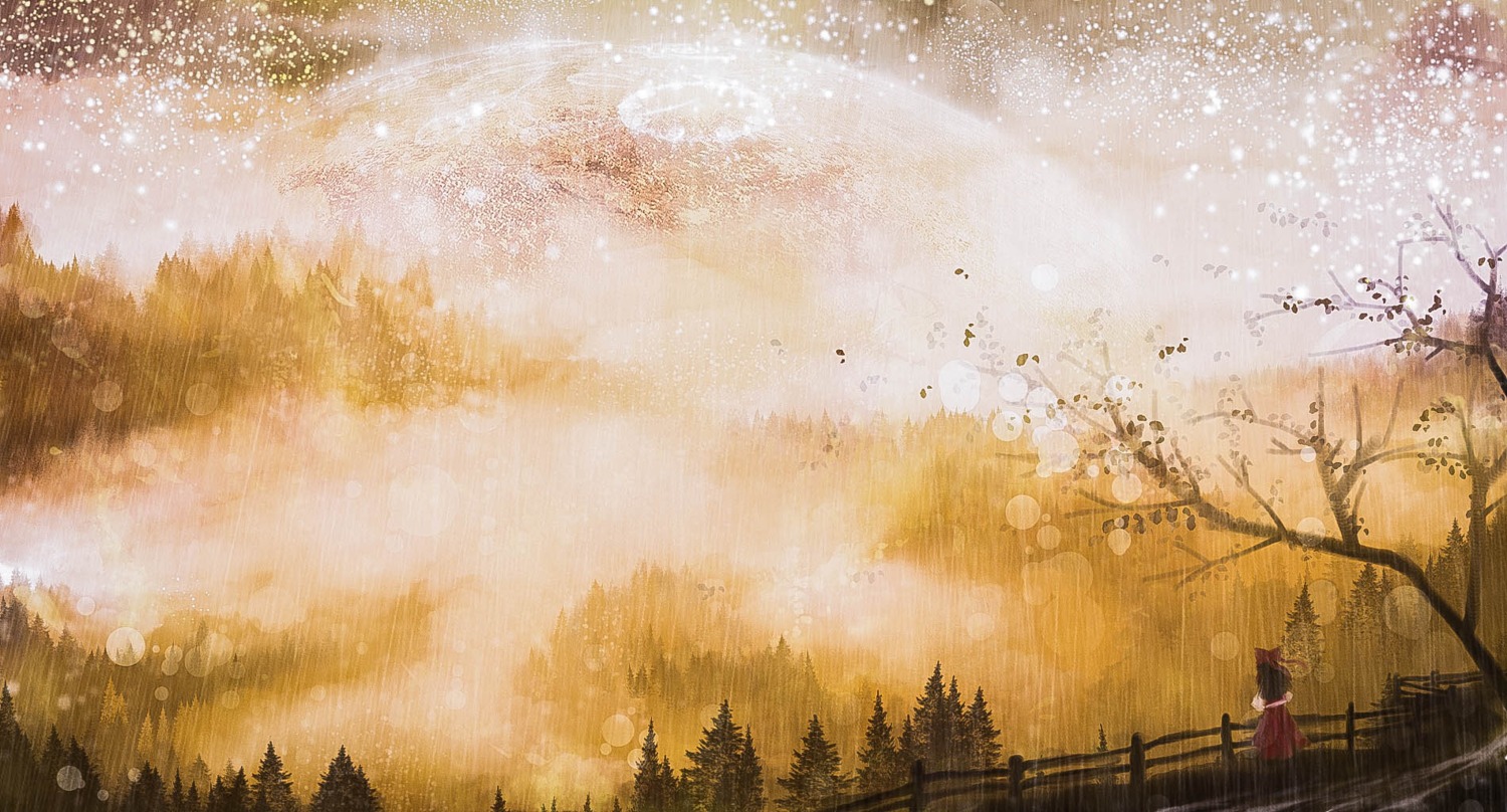 akyuun, hakurei_reimu, landscape, touhou