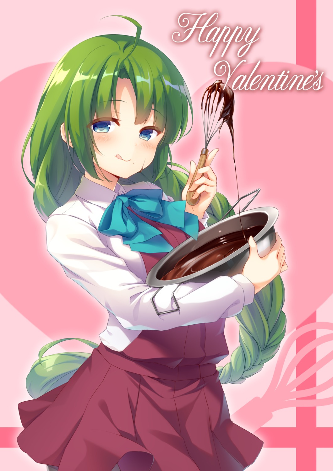 amane_mafuyu_(artist), kantai_collection, seifuku, valentine, yuugumo_(kancolle)