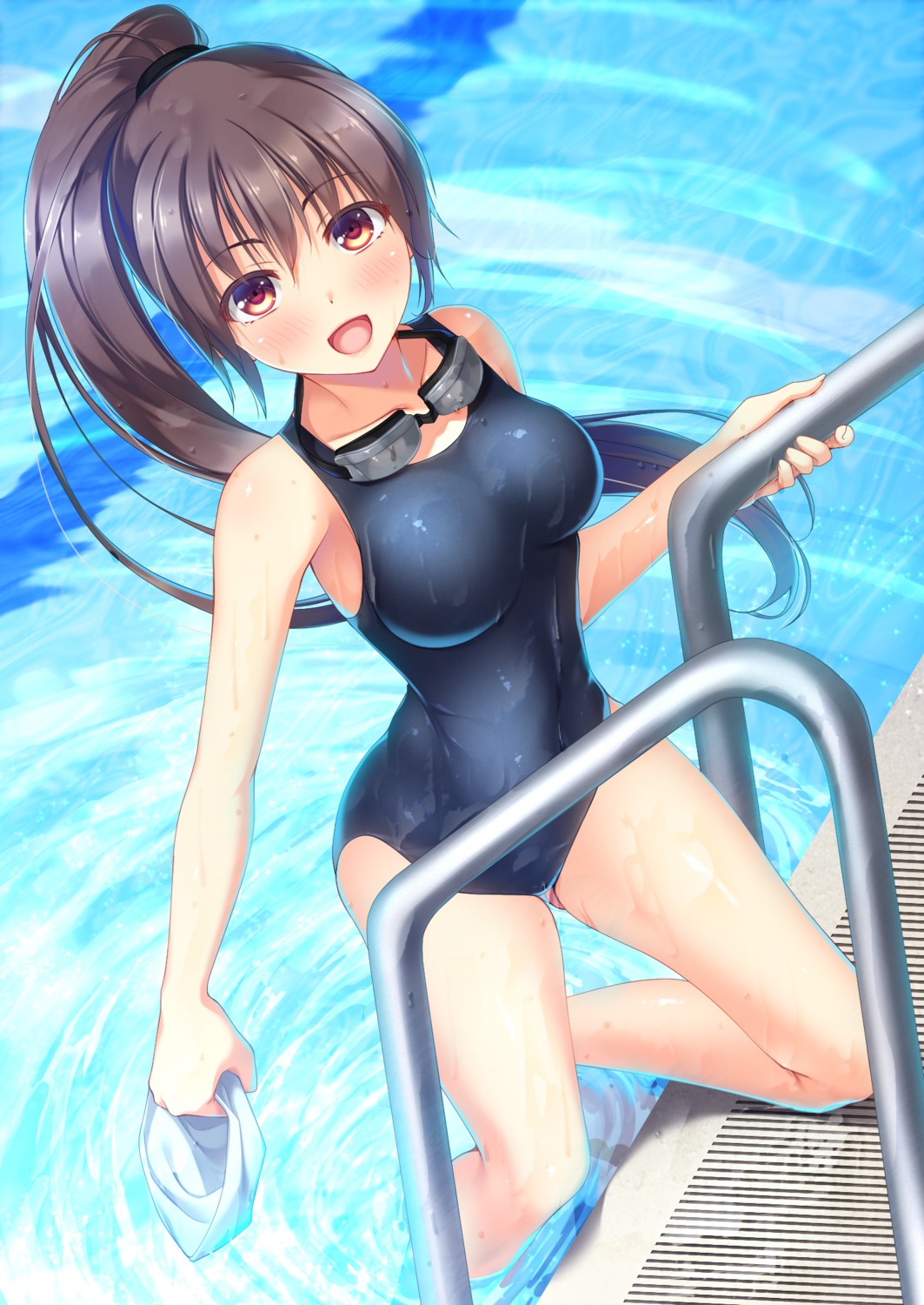 imachireki, swimsuits, wet, wet_clothes