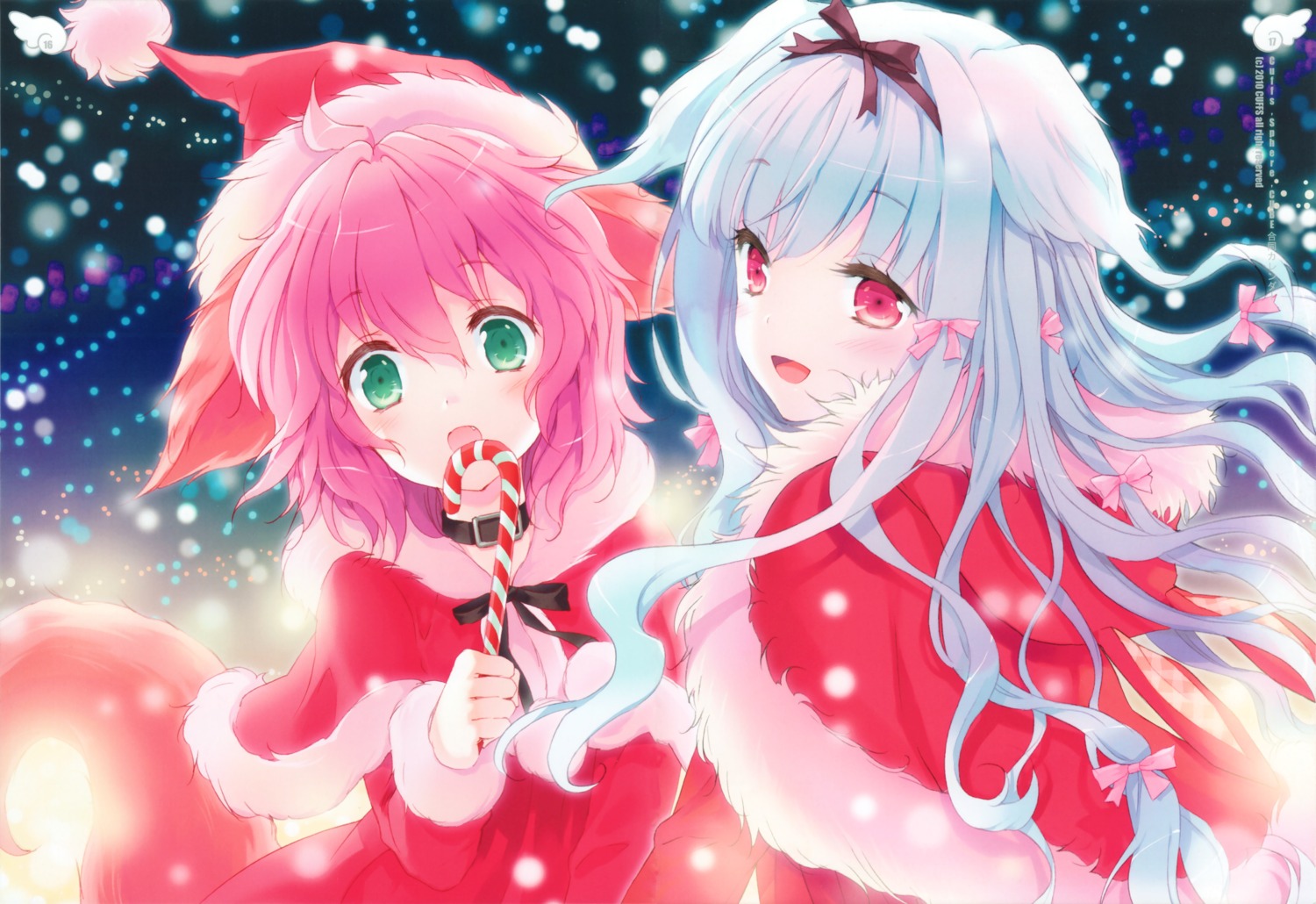 animal_ears, christmas, cuteg, lily_(w&l), tail, wanko, wanko_to_lily