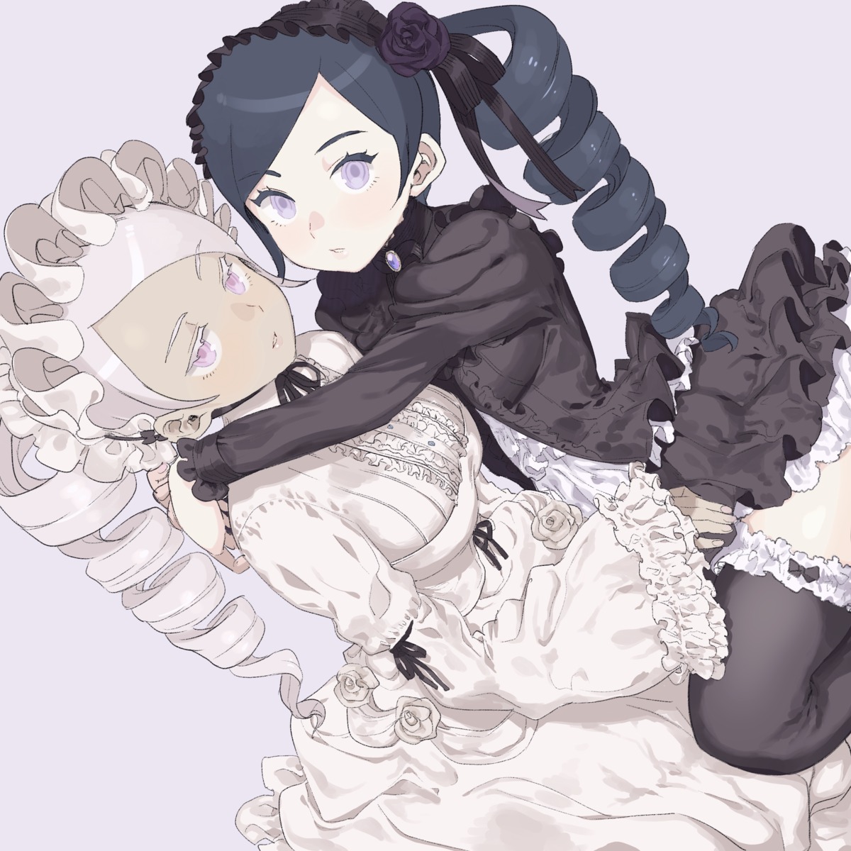 amaneku, dress, gothic_lolita, lolita_fashion, thighhighs