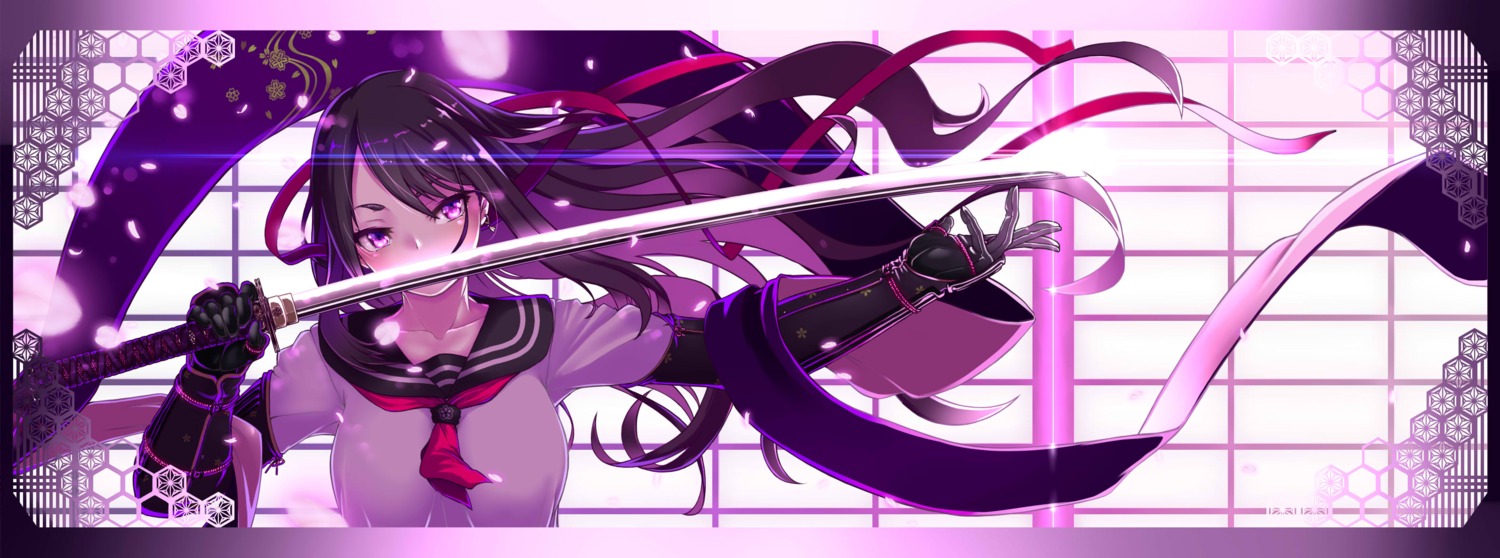 armor, haiiro_gundan, seifuku, sword