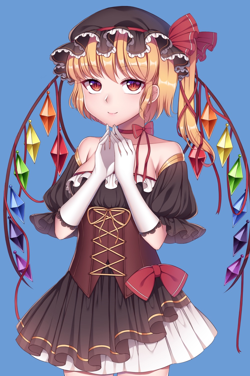 dress, flandre_scarlet, gem_oblivion, touhou, wings