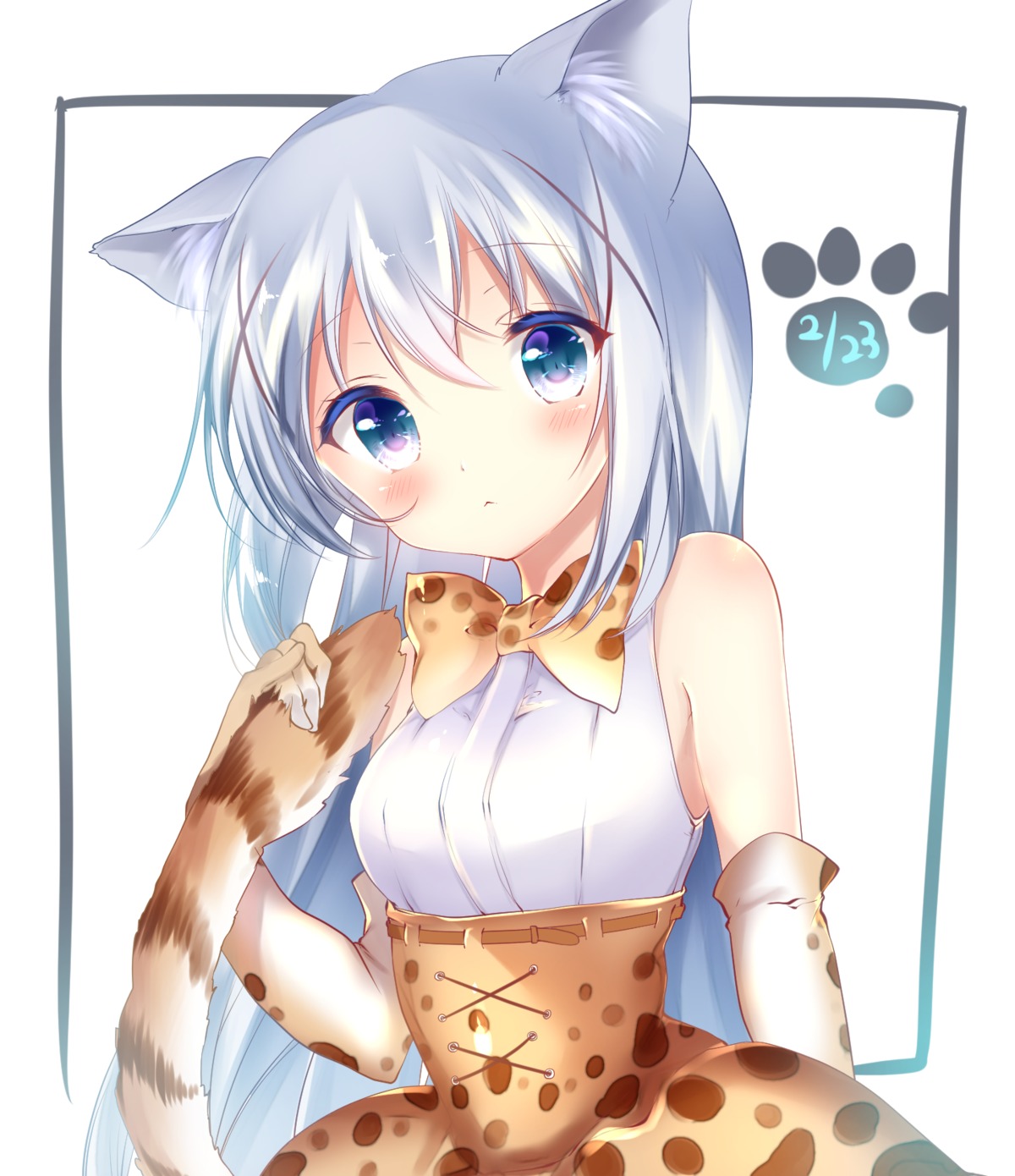 animal_ears, cosplay, gochuumon_wa_usagi_desu_ka?, kafuu_chino, kemono_friends, serval, shanghai_bisu, tail