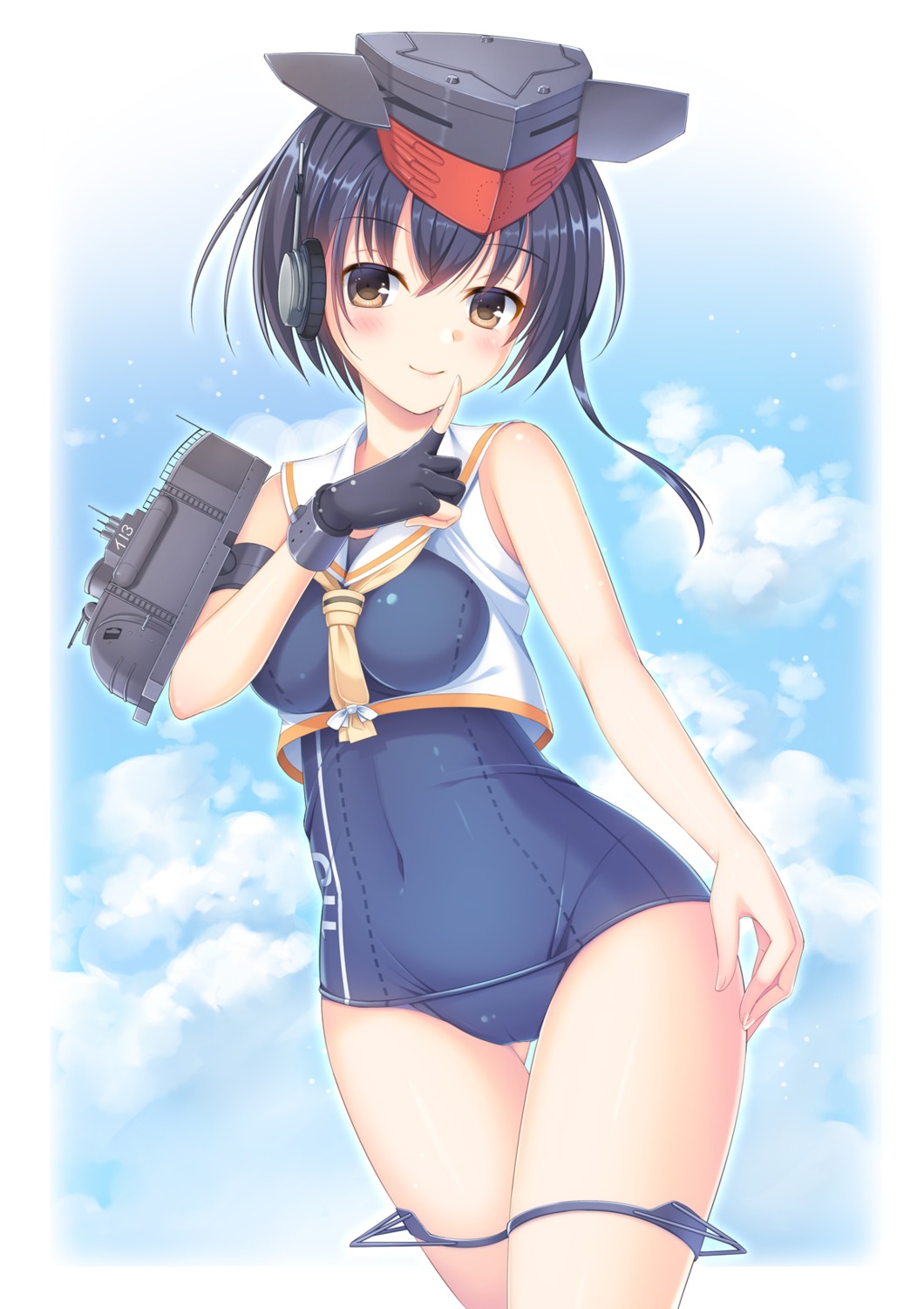 i-13_(kancolle), kantai_collection, school_swimsuit, seifuku, swimsuits, umitonakai