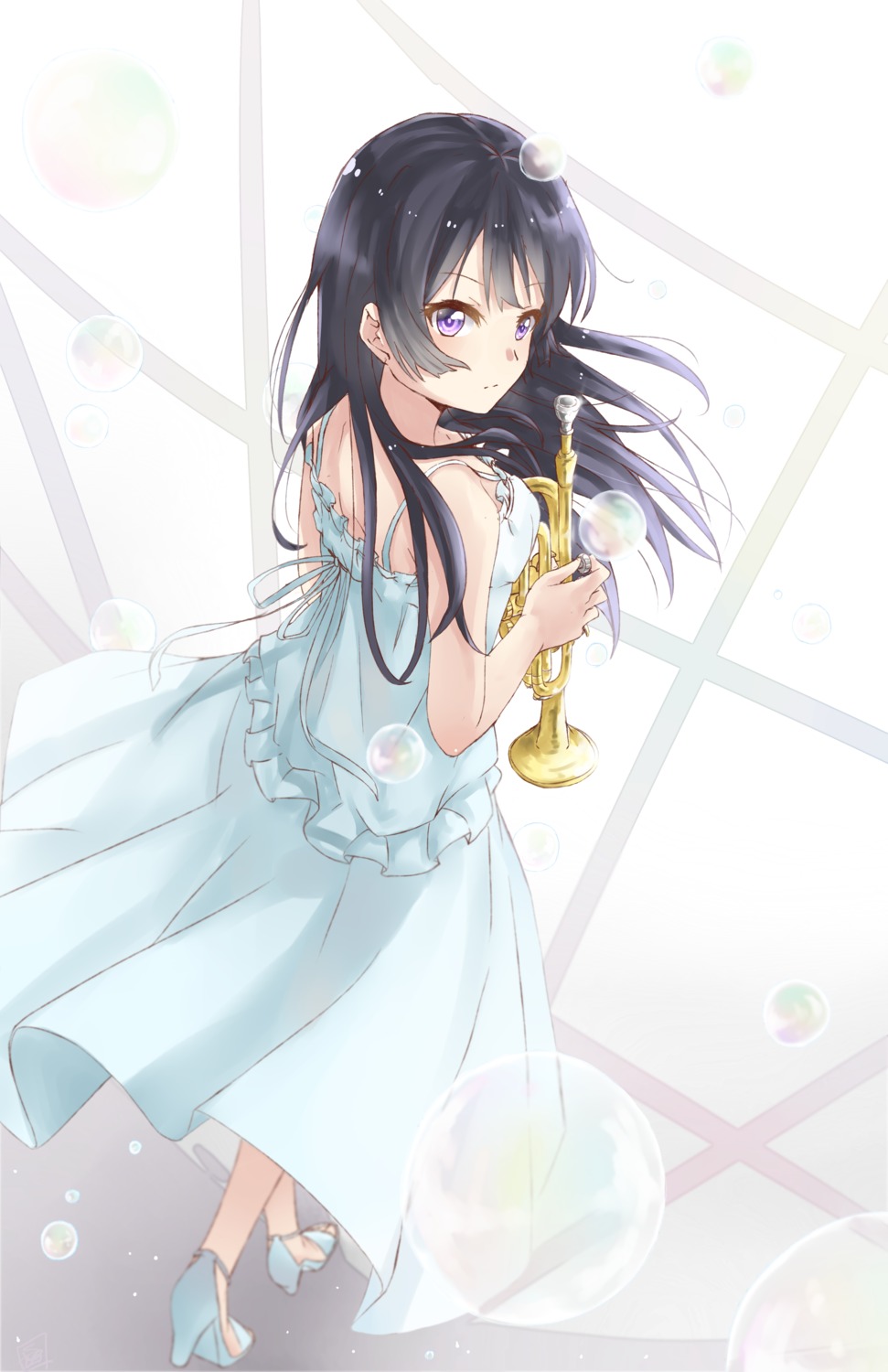 dress, heels, hibike!_euphonium, kousaka_reina, limitless_skye