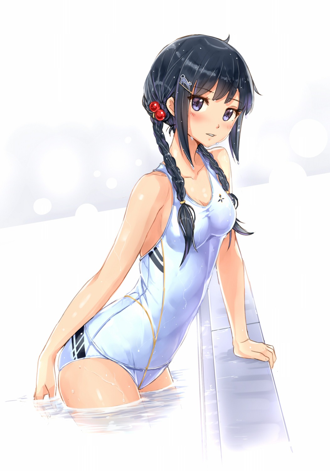 kazeno, swimsuits, wet