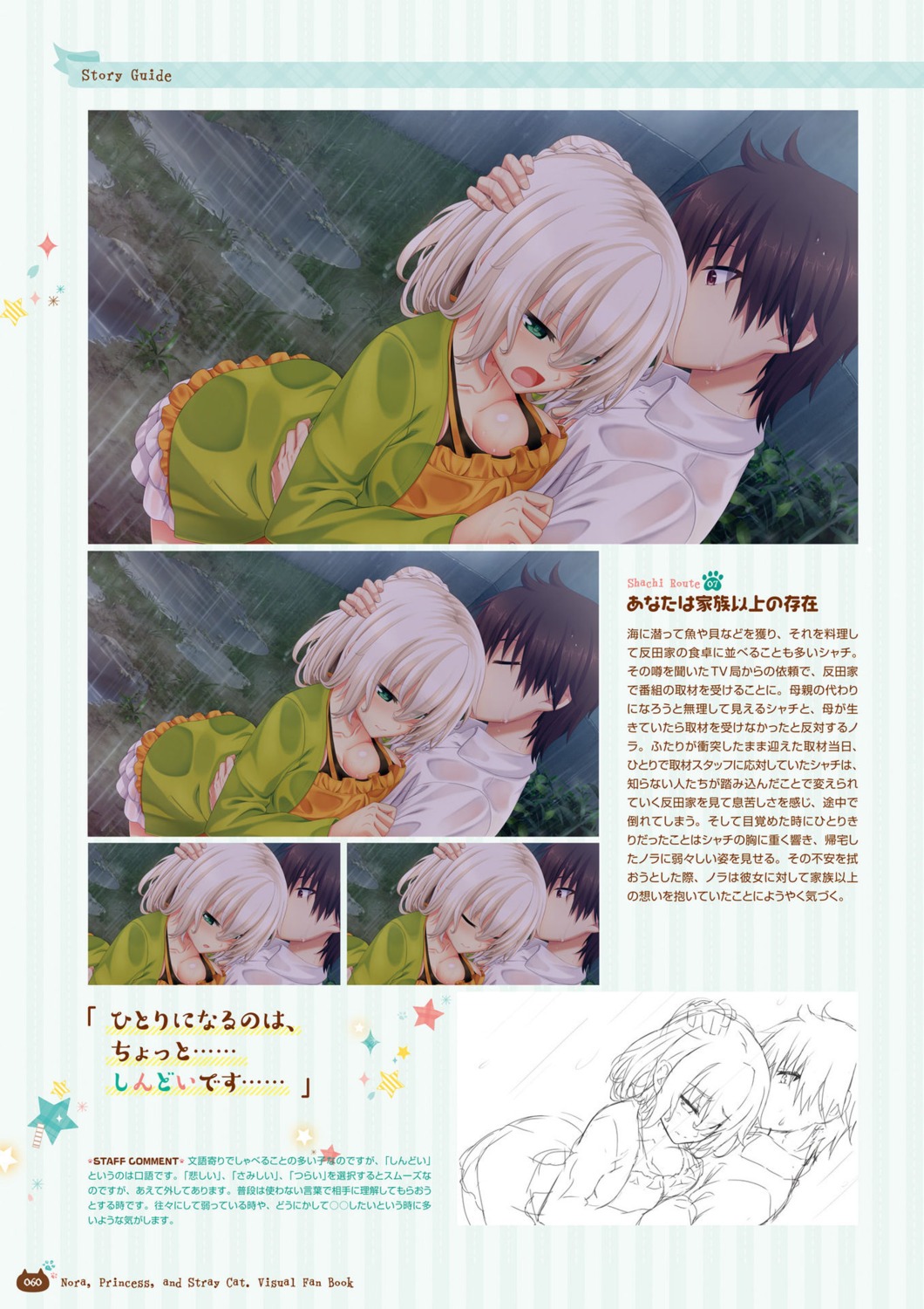 cleavage, digital_version, harukaze-soft, nora_to_oujo_to_noraneko_heart_-nora_princess_and_stray_cat.-, oozora_itsuki, wet, yuri_shachi