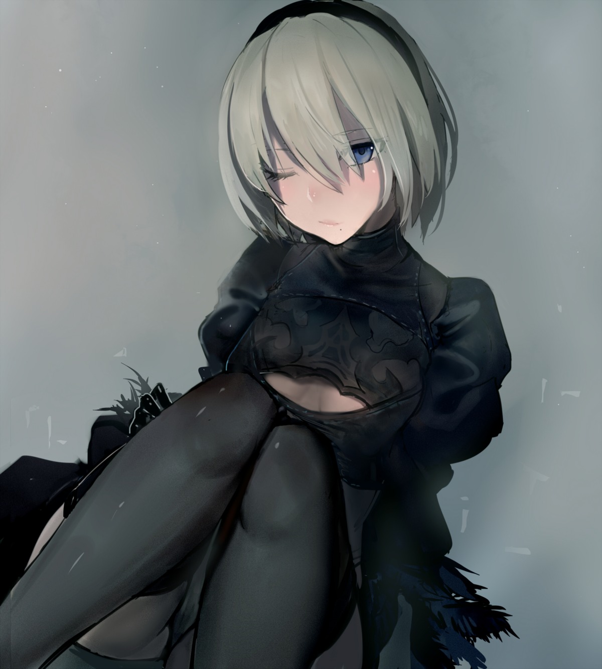 cleavage, nier, nier_automata, pantsu, thighhighs, walzrj, yorha_no.2_type_b