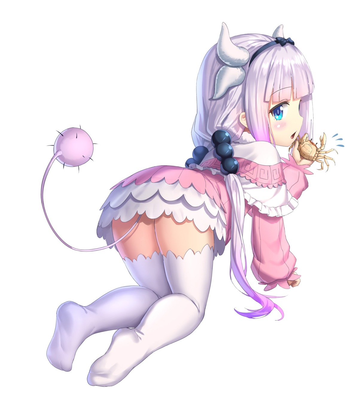 drogoth, feet, horns, kanna_kamui, kobayashi-san_chi_no_maidragon, tail, thighhighs