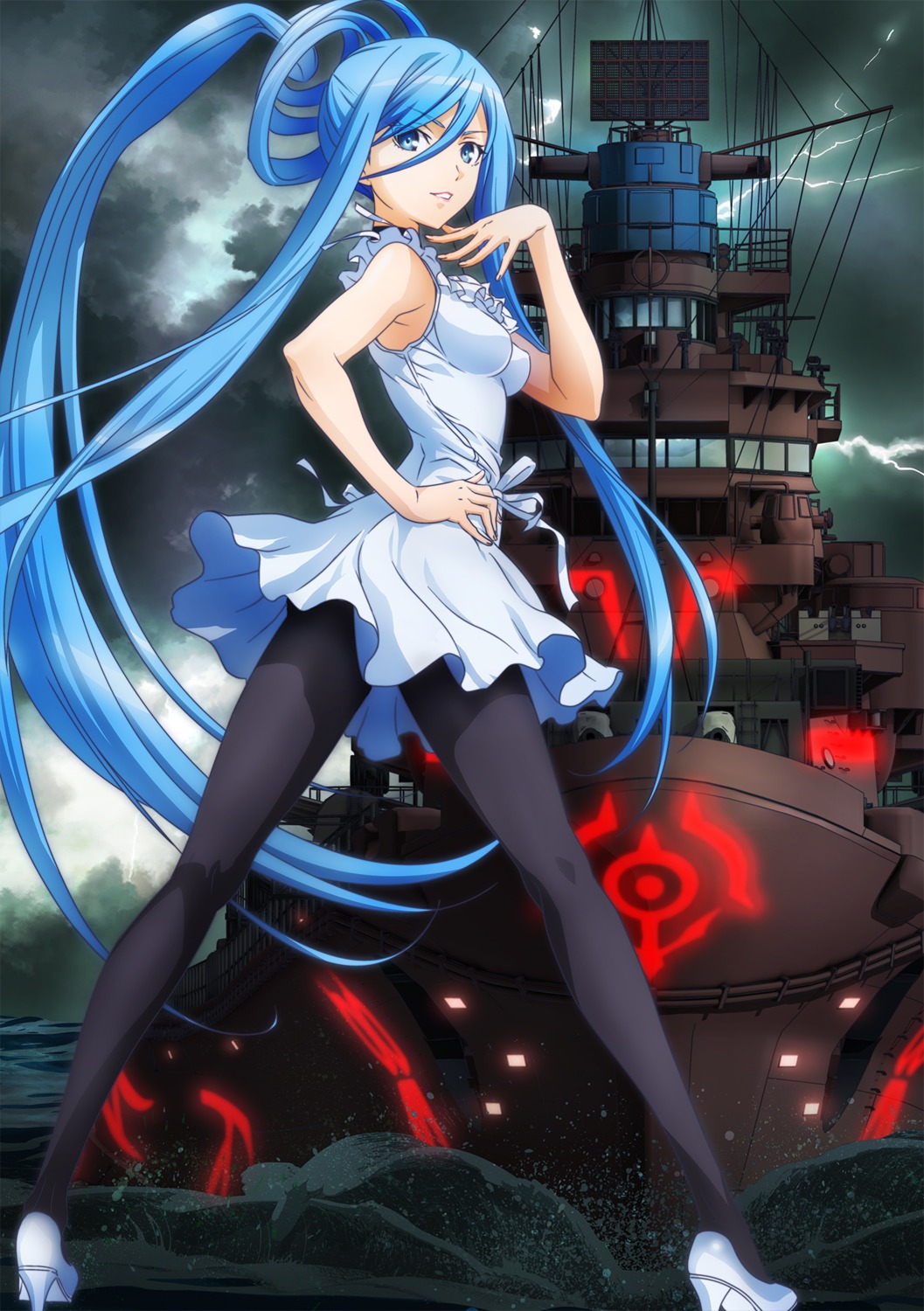 aoki_hagane_no_arpeggio, dress, heels, pantyhose, takao_(aoki_hagane_no_arpeggio)