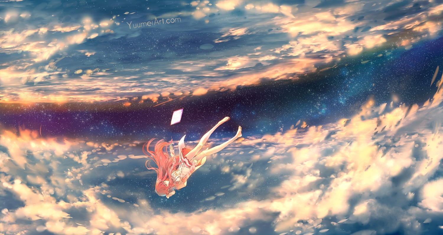 dress, landscape, official_watermark, rin_(shelter), shelter, wenqing_yan