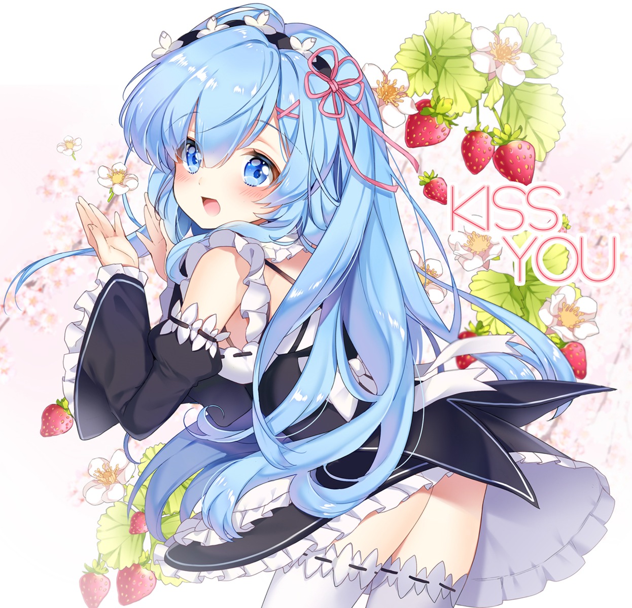 maid, pingo, re:zero_kara_hajimeru_isekai_seikatsu, rem_(re_zero), thighhighs