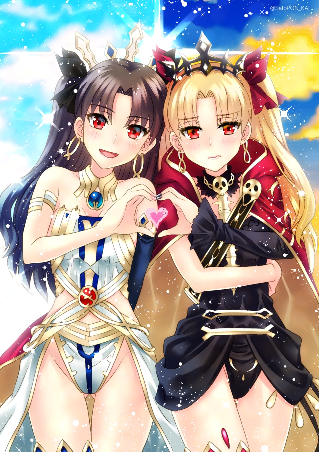 ereshkigal_(fate), fate/grand_order, ishtar_(fate), sato-pon