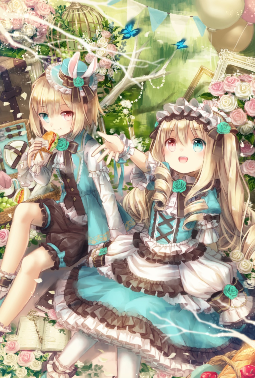 alicia_rose, allen_rose, bloomers, dress, heterochromia, lolita_fashion, yumeichigo_alice