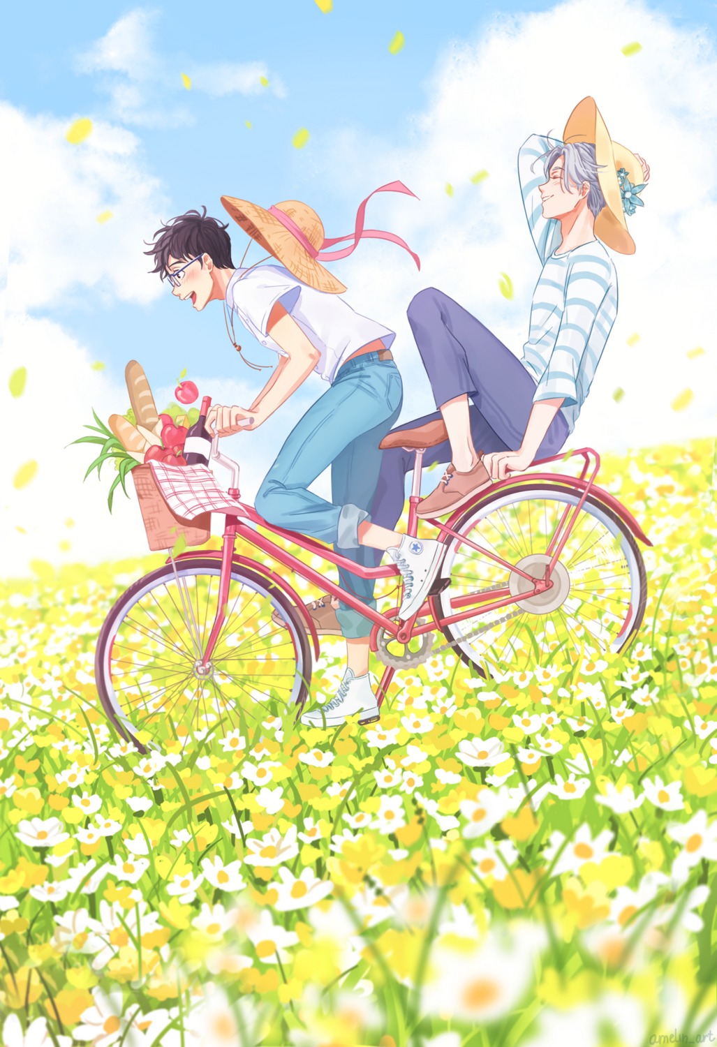 ameli-ya, katsuki_yuuri, male, megane, victor_nikiforov, yuri!!!_on_ice