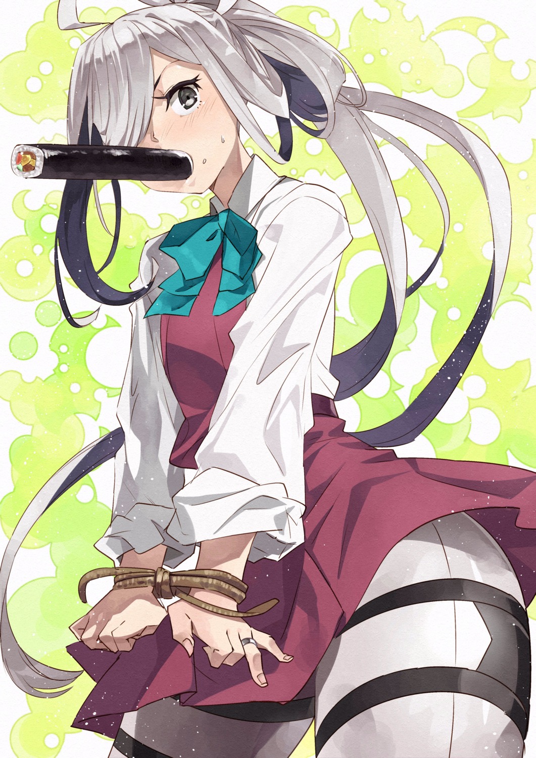 asashimo_(kancolle), kanmiya_shinobu, kantai_collection, pantyhose, seifuku