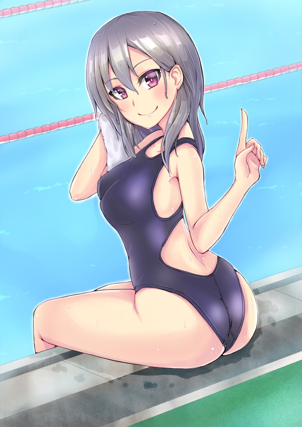 anko_jamu, ass, swimsuits, wet